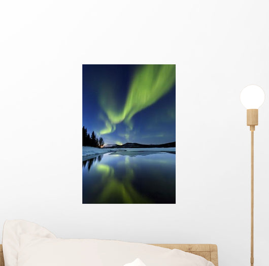 Aurora Borealis over Sandvannet Wall Decal Design 2