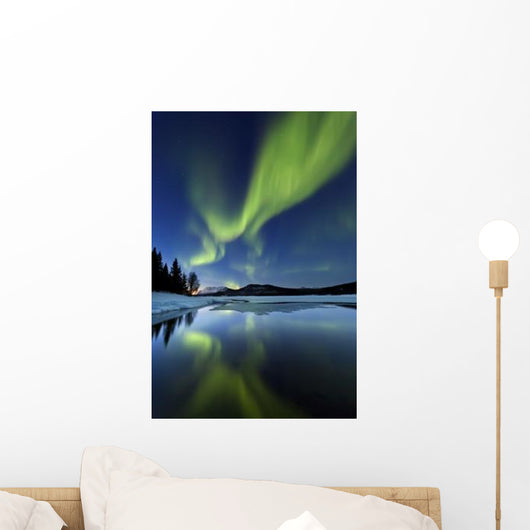 Aurora Borealis over Sandvannet Wall Decal Design 2