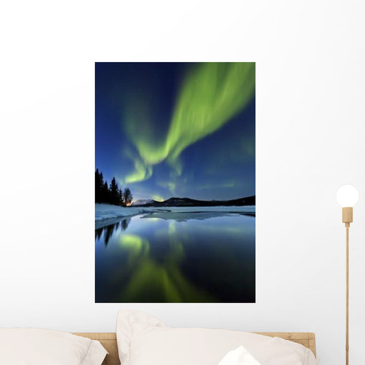 Aurora Borealis over Sandvannet Wall Decal Design 2