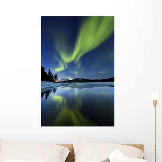 Aurora Borealis over Sandvannet Wall Decal Design 2