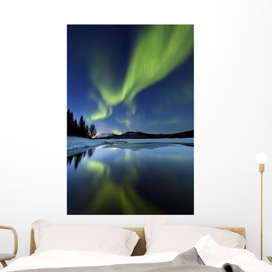 Aurora Borealis over Sandvannet Wall Decal Design 2