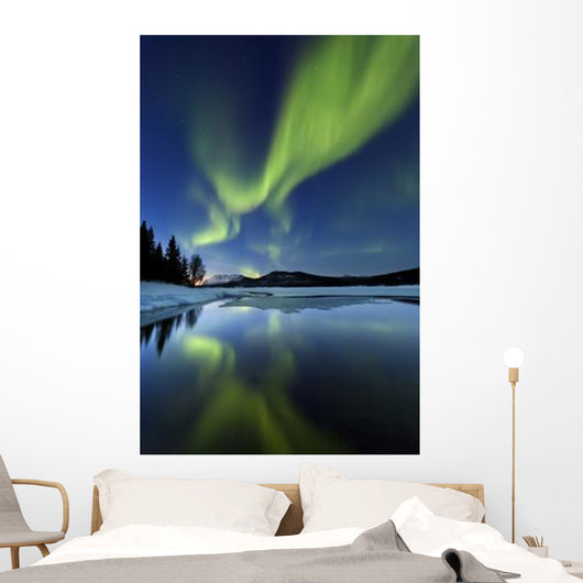Aurora Borealis over Sandvannet Wall Decal Design 2