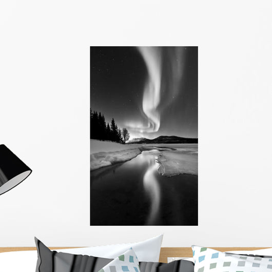 Aurora Borealis over Sandvannet Wall Decal Design 1