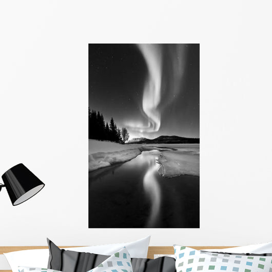 Aurora Borealis over Sandvannet Wall Decal Design 1