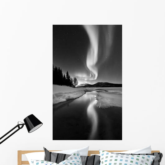 Aurora Borealis over Sandvannet Wall Decal Design 1