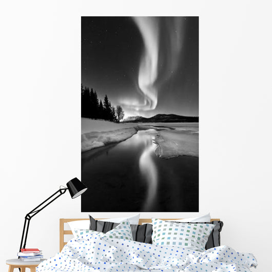 Aurora Borealis over Sandvannet Wall Decal Design 1
