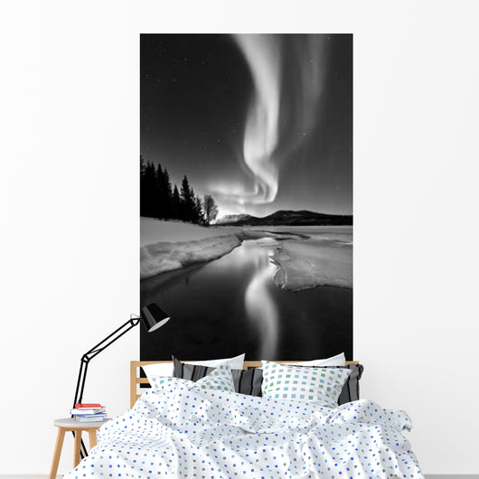 Aurora Borealis over Sandvannet Wall Decal Design 1