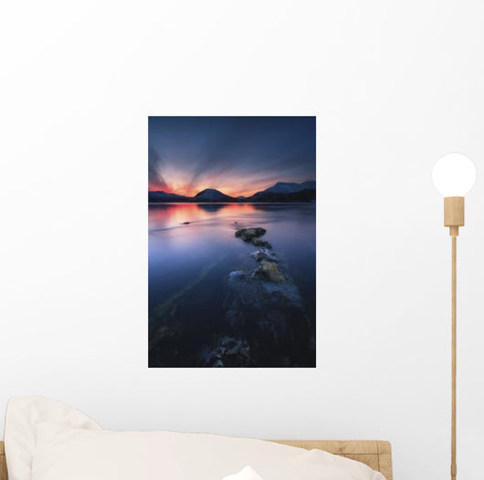 Sunset over Tjeldsundet Troms Wall Decal