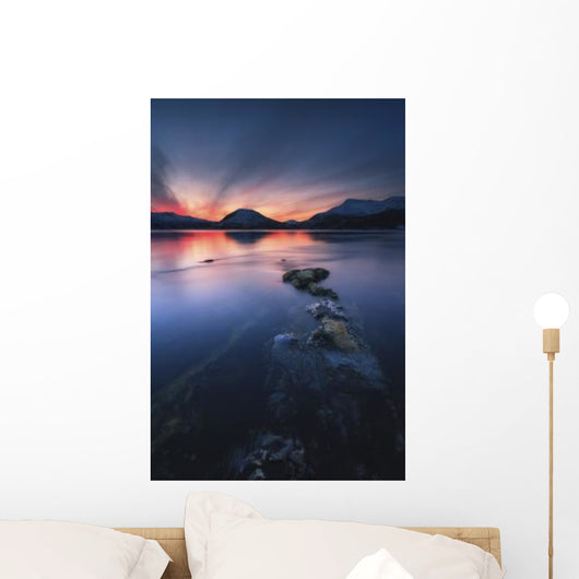 Sunset over Tjeldsundet Troms Wall Decal