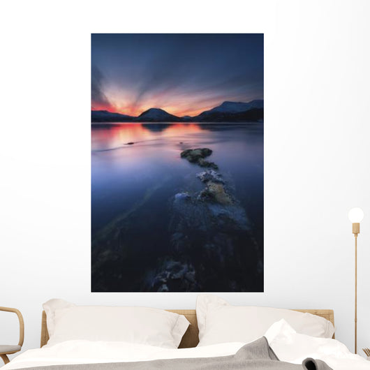 Sunset over Tjeldsundet Troms Wall Decal