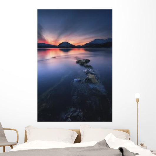 Sunset over Tjeldsundet Troms Wall Decal