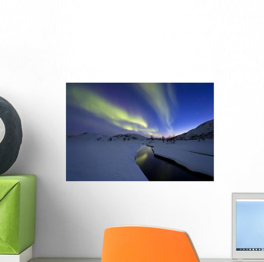 Aurora Borealis over Skittendalen Wall Decal Design 3
