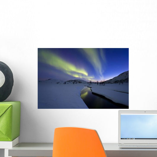 Aurora Borealis over Skittendalen Wall Decal Design 3