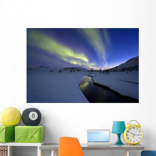 Aurora Borealis over Skittendalen Wall Decal Design 3