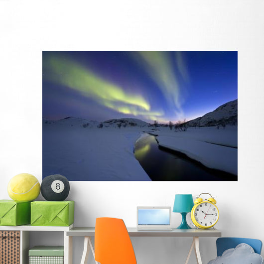 Aurora Borealis over Skittendalen Wall Decal Design 3