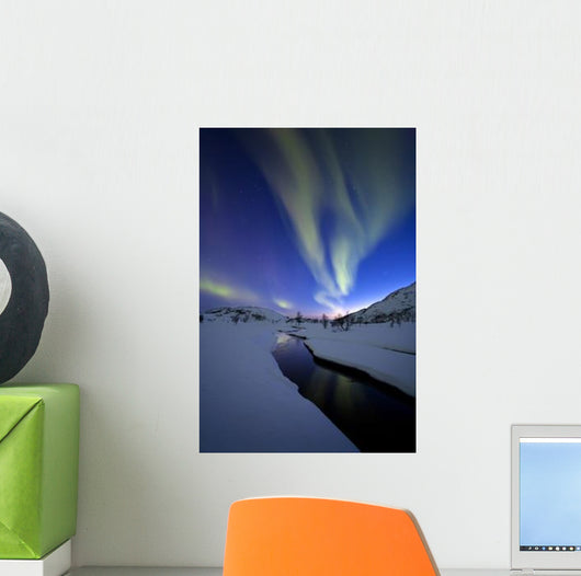 Aurora Borealis over Skittendalen Wall Decal Design 2