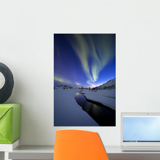 Aurora Borealis over Skittendalen Wall Decal Design 2
