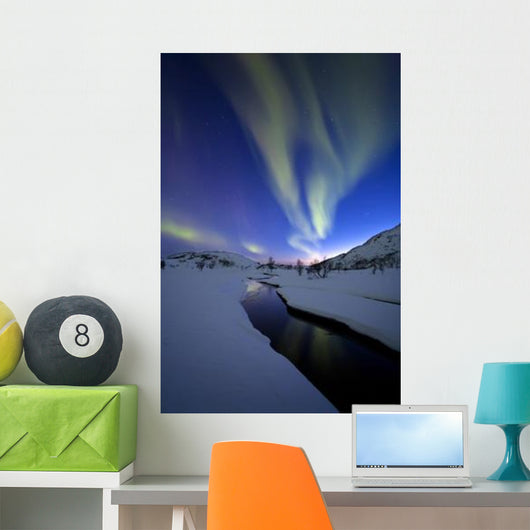 Aurora Borealis over Skittendalen Wall Decal Design 2