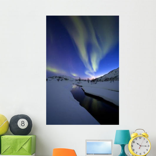 Aurora Borealis over Skittendalen Wall Decal Design 2