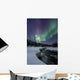 Aurora Borealis over Blafjellelva Wall Decal Design 2