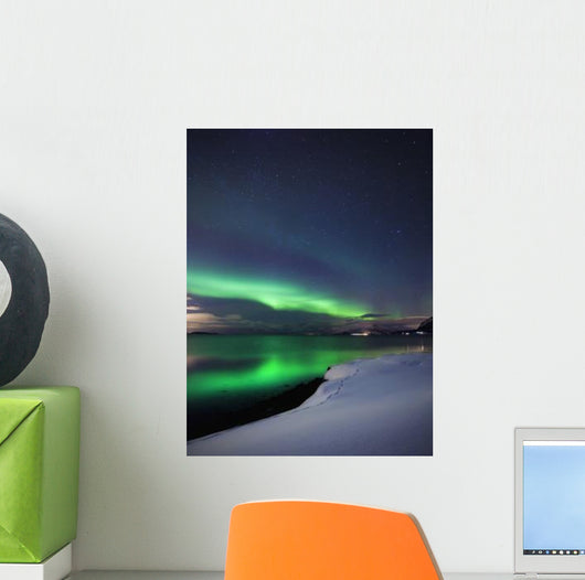 Aurora Borealis over Vagsfjorden Wall Decal
