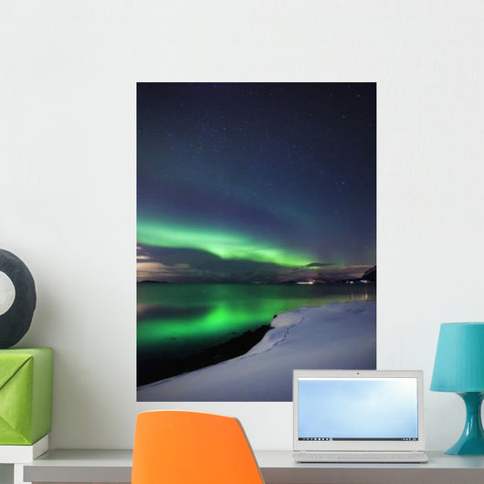 Aurora Borealis over Vagsfjorden Wall Decal