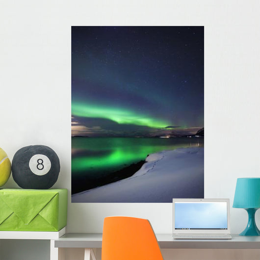 Aurora Borealis over Vagsfjorden Wall Decal