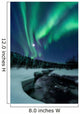 Aurora Borealis over Blafjellelva Wall Decal Design 1