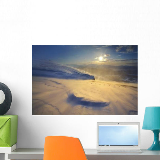 Blizzard Toviktinden Mountain Troms Wall Decal
