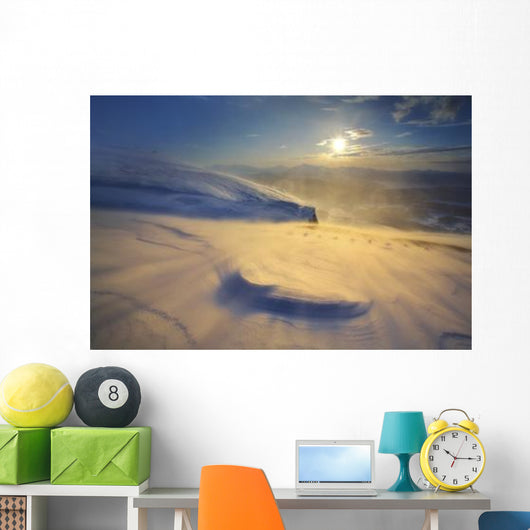 Blizzard Toviktinden Mountain Troms Wall Decal