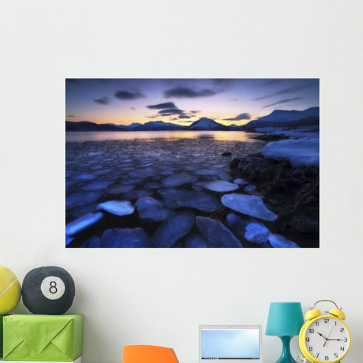 Ice Flakes Drifting against Wall Decal