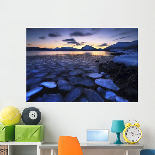 Ice Flakes Drifting against Wall Decal