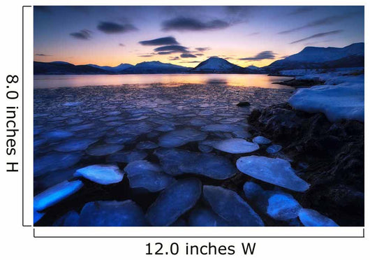 Ice Flakes Drifting against Wall Decal