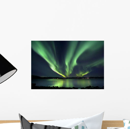 Aurora Borealis over Tjeldsundet Wall Decal