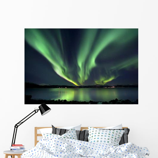 Aurora Borealis over Tjeldsundet Wall Decal