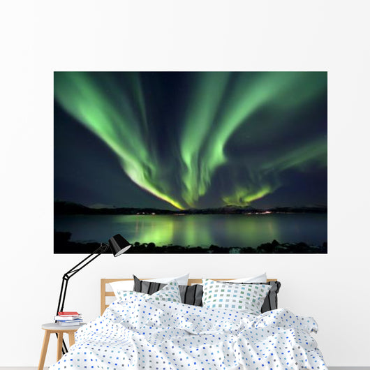 Aurora Borealis over Tjeldsundet Wall Decal