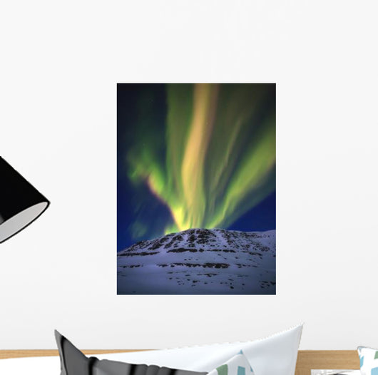 Aurora Borealis over Toviktinden Wall Decal