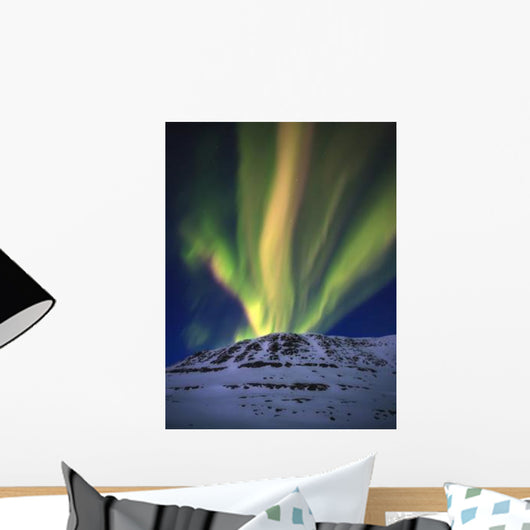 Aurora Borealis over Toviktinden Wall Decal