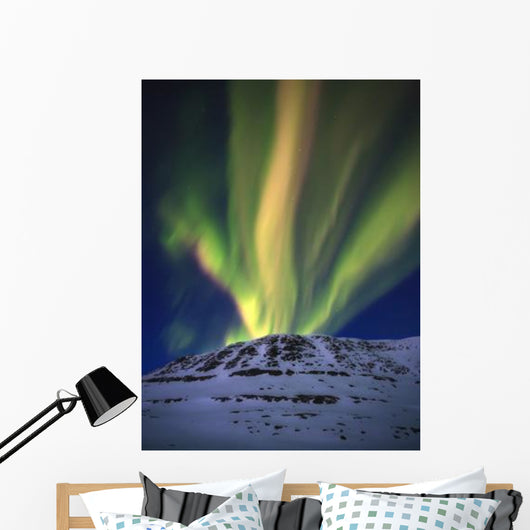 Aurora Borealis over Toviktinden Wall Decal