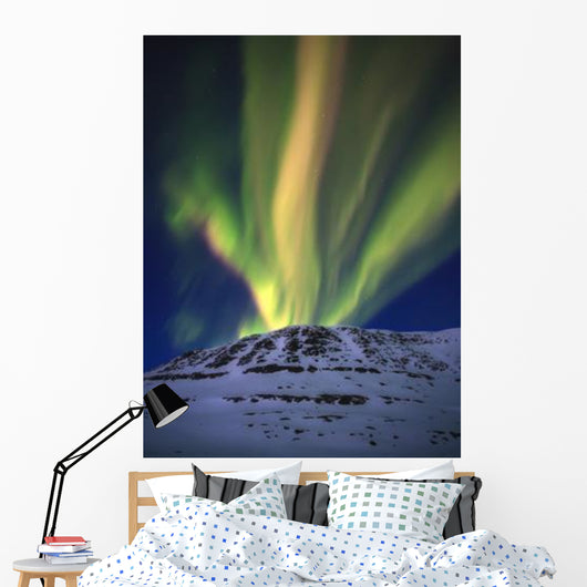 Aurora Borealis over Toviktinden Wall Decal