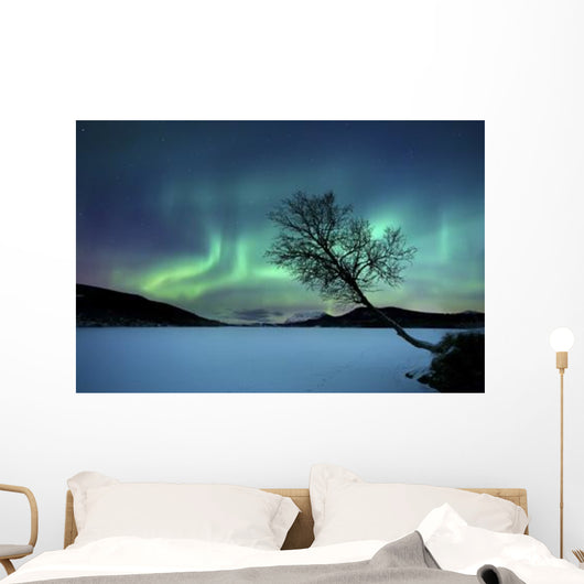 Aurora Borealis over Sandvannet Wall Decal Design 1