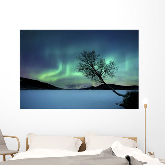 Aurora Borealis over Sandvannet Wall Decal Design 1