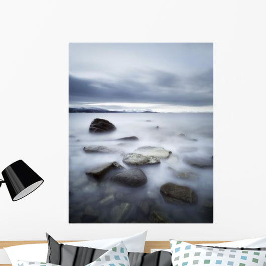 Long Exposure Scene Rocks Wall Decal