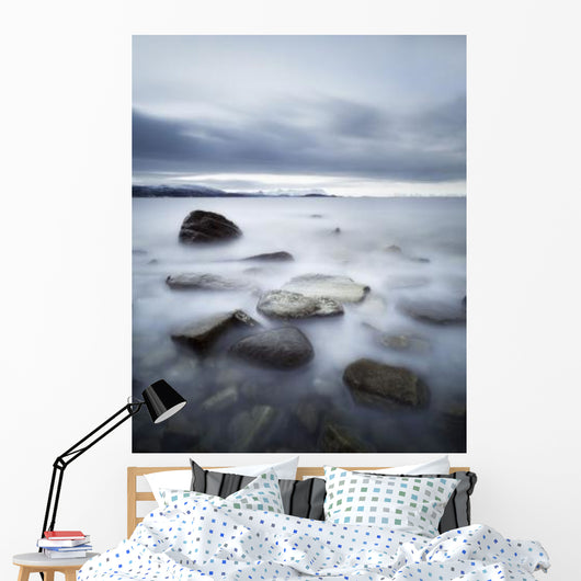 Long Exposure Scene Rocks Wall Decal