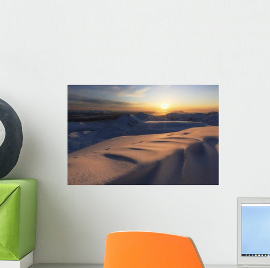 Midnight Sun over Lilletinden Wall Decal