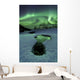 Aurora Borealis over Frozen Wall Decal Design 2