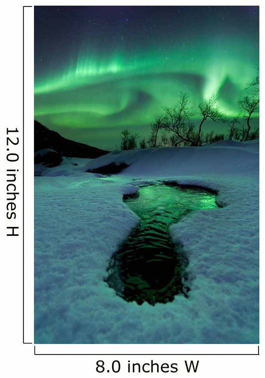 Aurora Borealis over Frozen Wall Decal Design 2