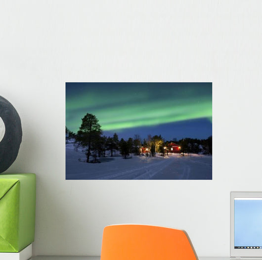 Aurora Borealis Tennevik Lake Wall Decal Design 2