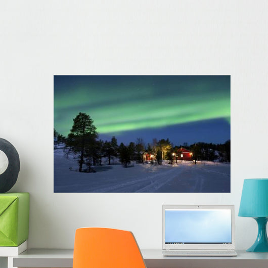 Aurora Borealis Tennevik Lake Wall Decal Design 2