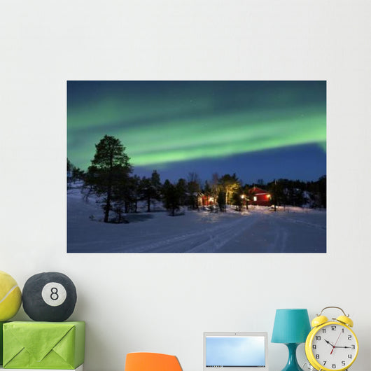 Aurora Borealis Tennevik Lake Wall Decal Design 2